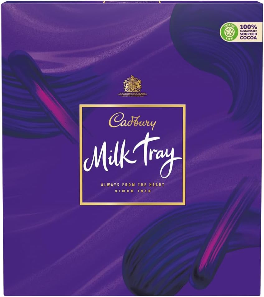 Cadbury Milk Tray Chocolate Box, Assorted Milk Chocolates Gift Set, 360g