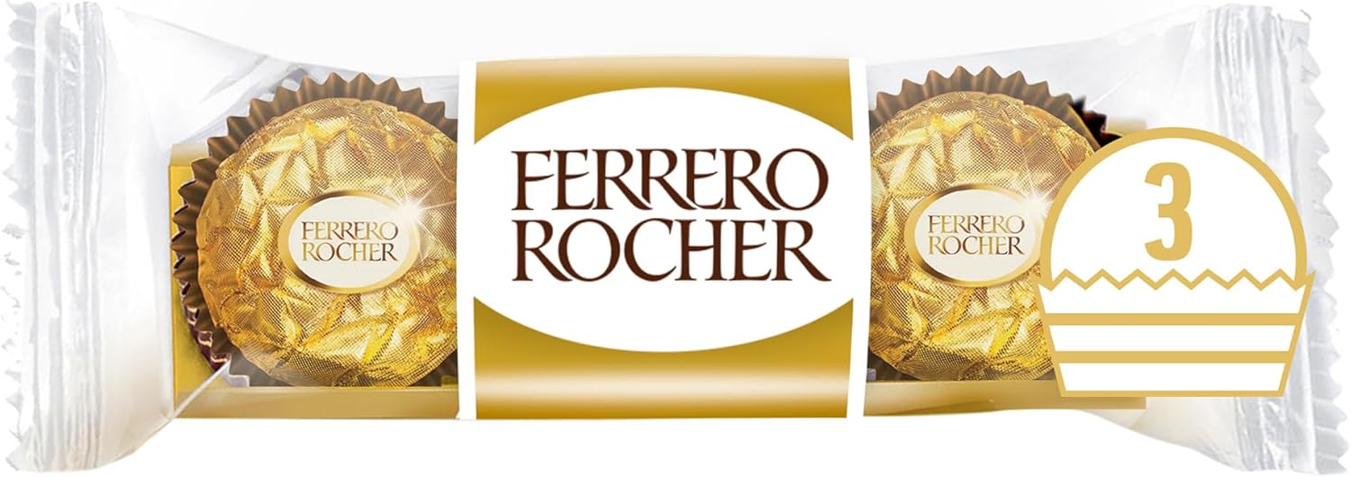 Ferrero Rocher Pralines, Bulk Chocolate Party Box, Box of 16 x 3 (48pcs)