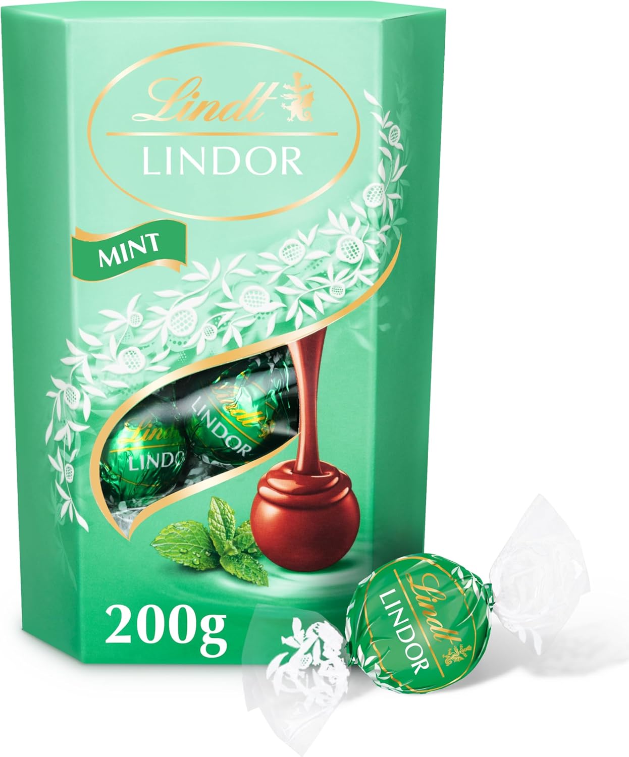 Lindt Lindor Mint Milk Chocolate Truffles Box (200g)