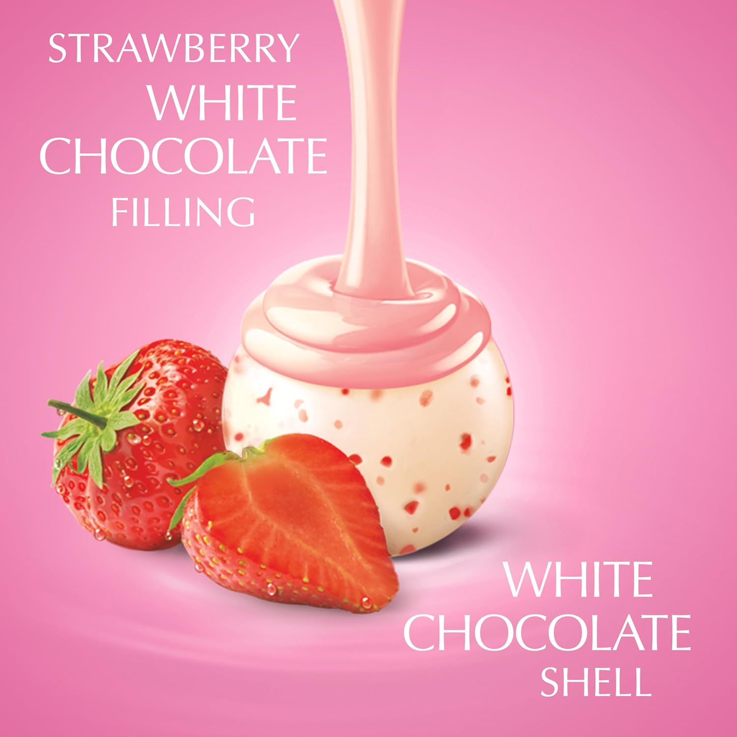 Lindt Lindor Strawberries & Cream Chocolate Truffles Box (200g)