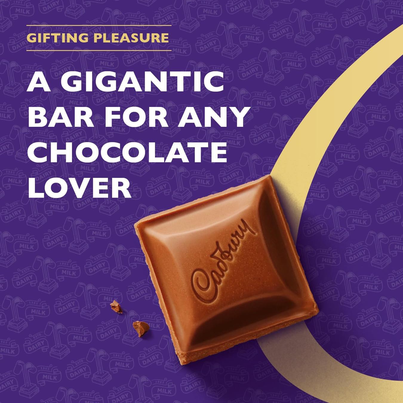 Cadbury Dairy Milk Chocolate Gift Bar, The Classic Creamy Taste, Perfect for Sharing, Extra-Large, 850 g (Pack of 1)