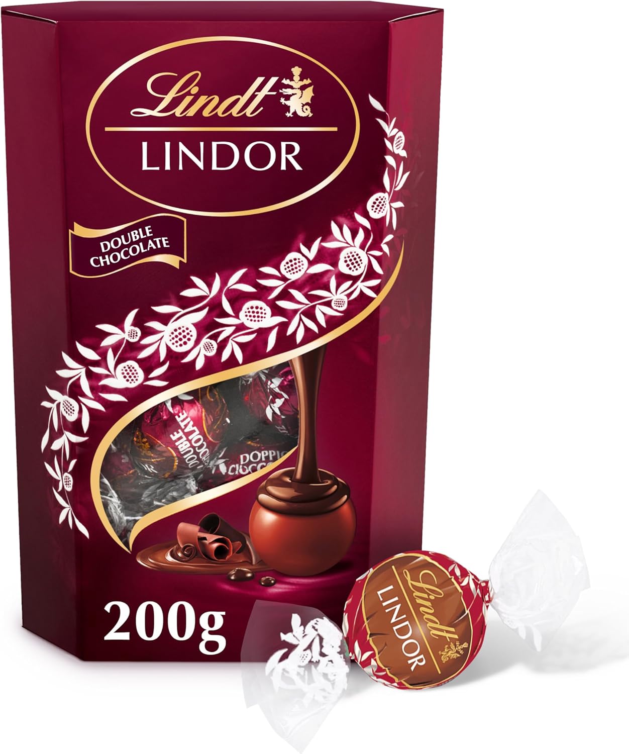 Lindt Lindor Double Chocolate Truffles Box (200g)