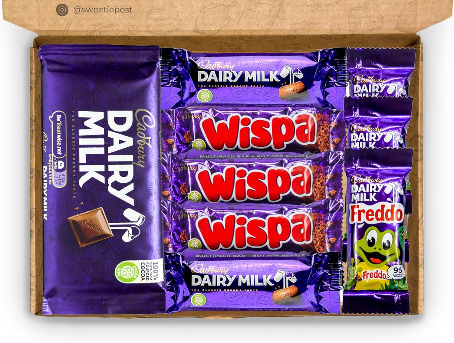 Cadbury Chocolate Gift Box | Cadbury Dairy Milk Selection Box | Cadbury Chocolate Present | Cadbury Wispa Hamper | Perfect for a Cadbury Dairy Milk Lover